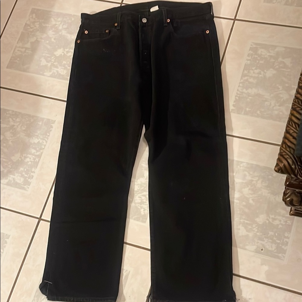 Levi's Black Straight Jeans